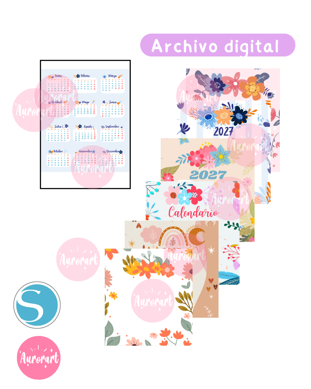 Calendarios pack florales