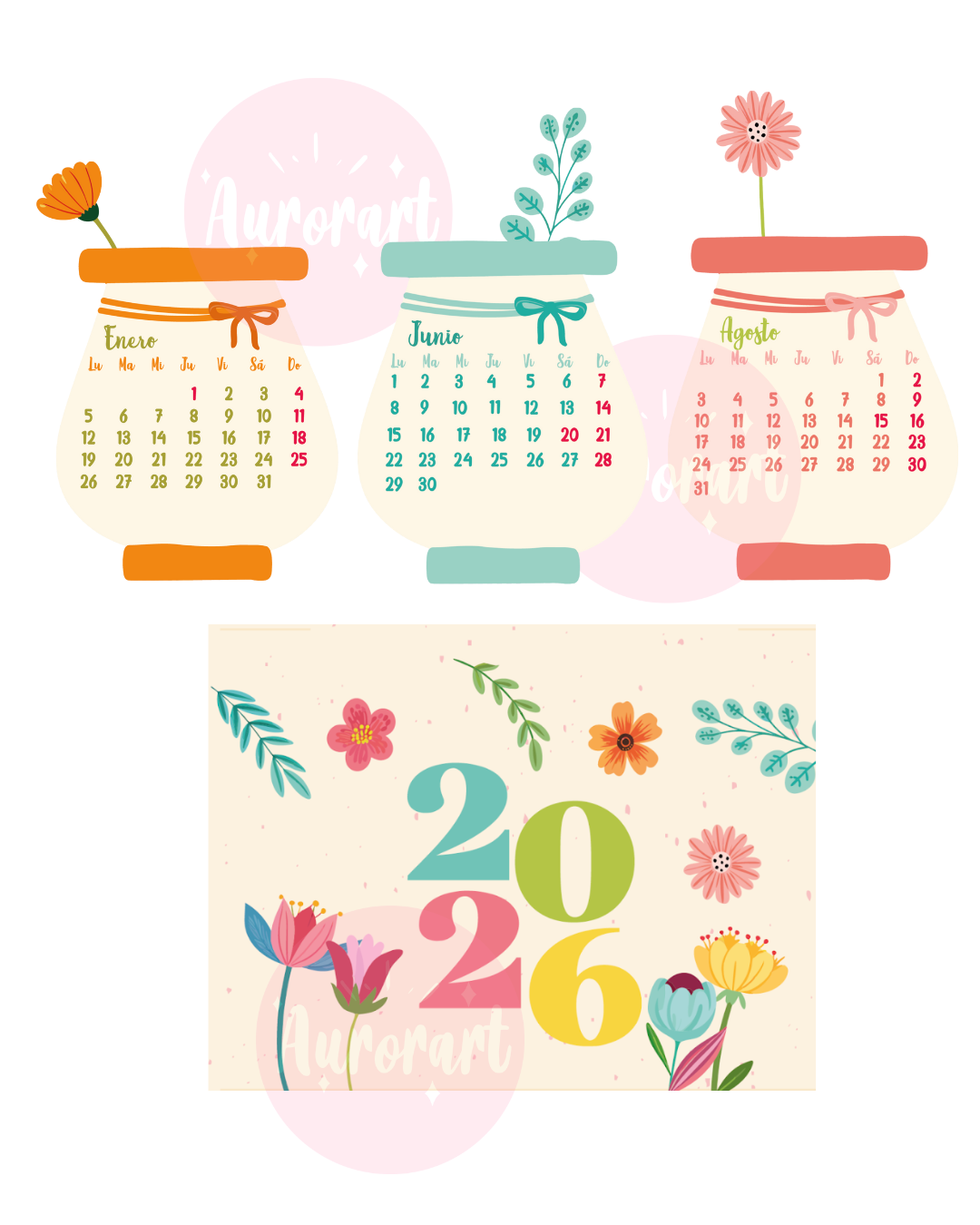 Calendario Florero