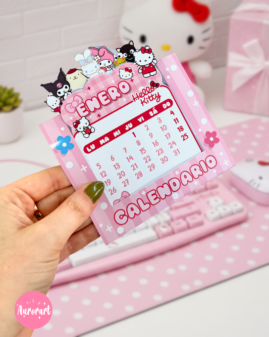 Calendario de Escritorio Kawaii – 2026