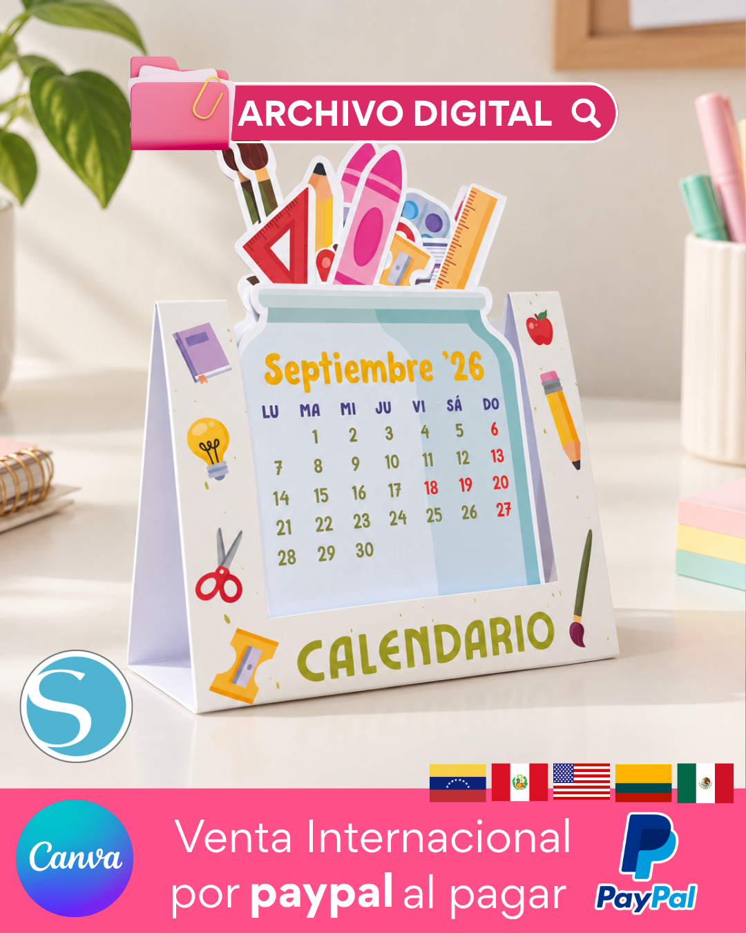 Calendario docente 2027 - CANVA
