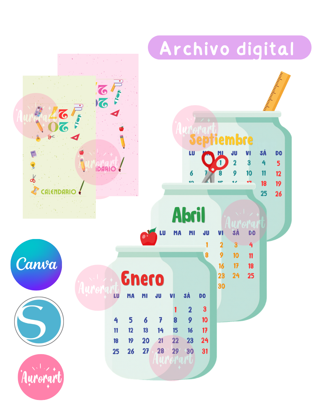 Calendario docente 2027 - CANVA