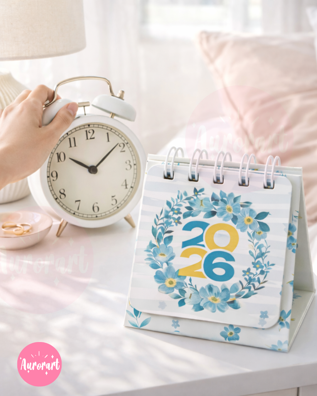 Calendario de escritorio Celeste