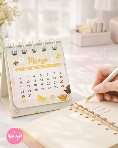 Calendario de escritorio tecito