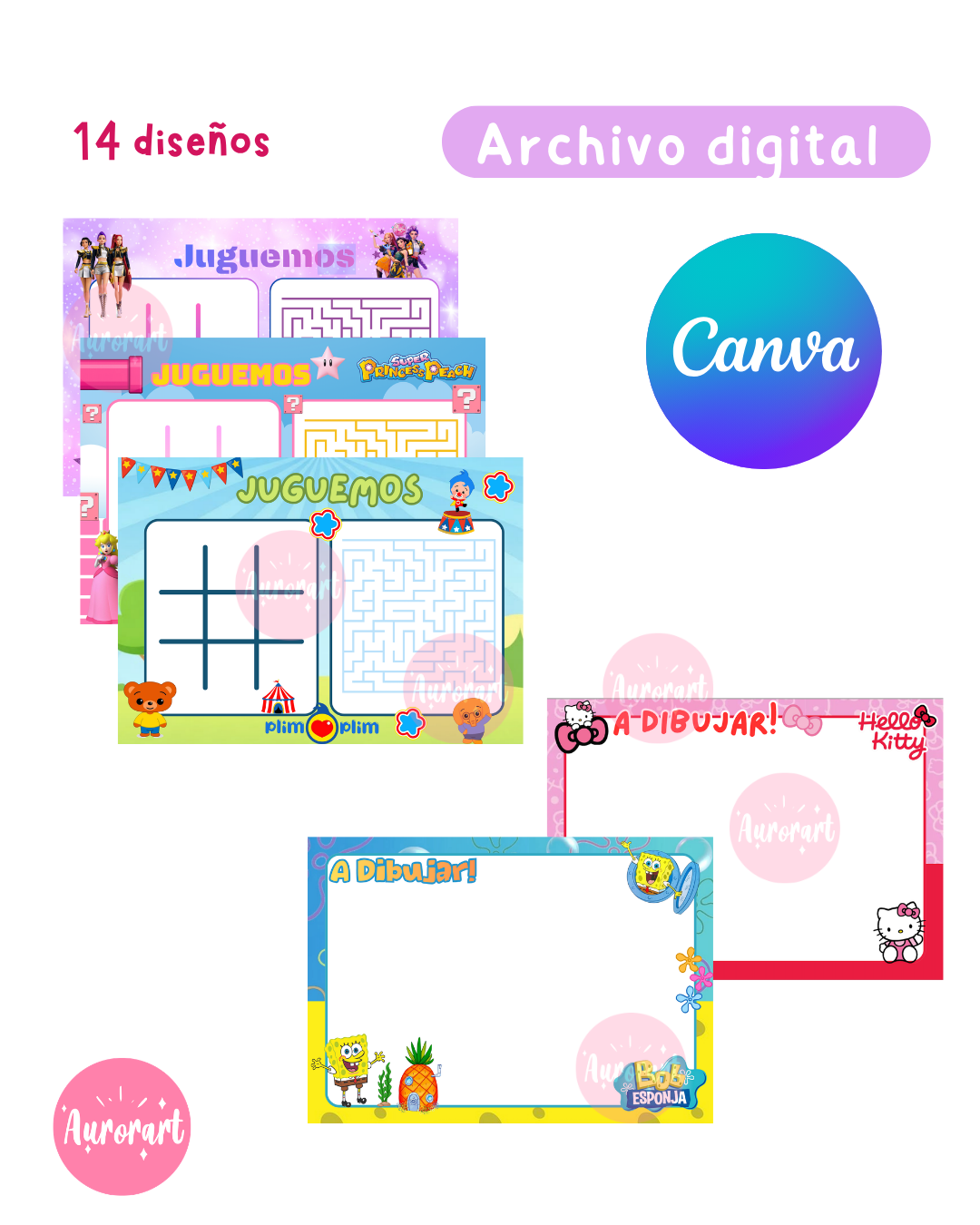 Pack pizarras CANVA 2
