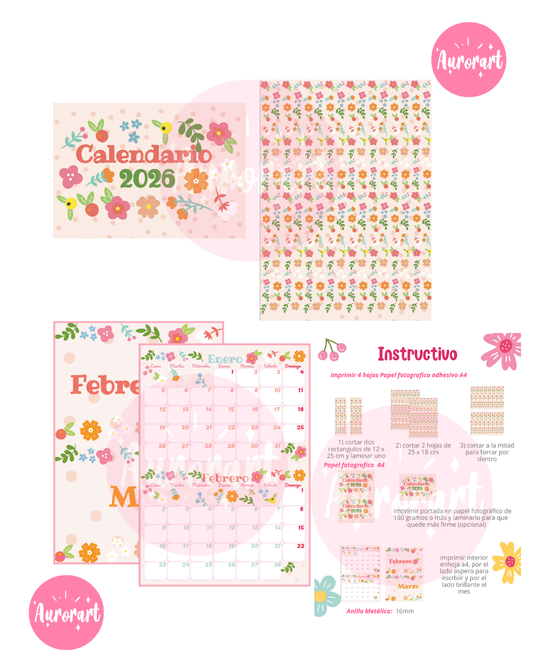 Calendario & Planner de Escritorio Mediano – Organización Total