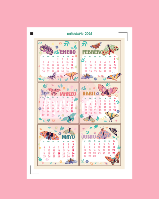 Calendario de escritorio Mariposa